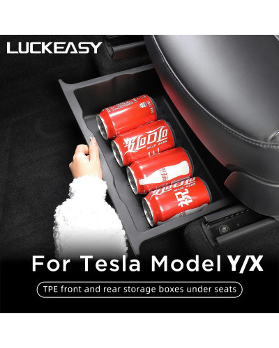 Caja de almacenamiento debajo del asiento para Tesla Model Y, accesori