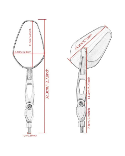 Espejos retrovisores únicos para motocicleta, accesorio deportivo para