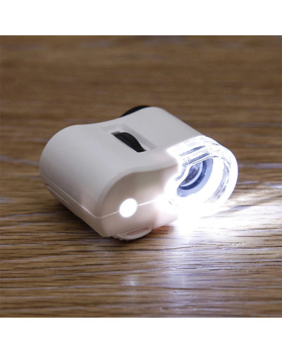 Microscopio con Clip Universal para joyería, lupa LED de 60X, Clip para teléfono celular, enfoque ajustado, microscopio de bolsi