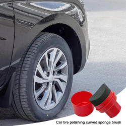 Car Wheel Polishing Waxing Sponge Brush With Cover ABS Tire Clean Contour Dressing Applicator Pads for Car Cleaning Accessories