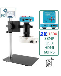 YIZHAN-Cámara de microscopio Monocular de Video Digital, 48MP, 4K, USB, HDMI, VGA, Zoom continuo 180X, herramientas de reparació