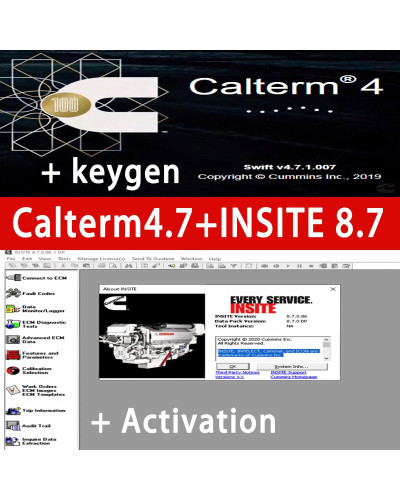 Truck Engine Diagnostic Software Insite 8.7 with 41GB INCAL File + Cal