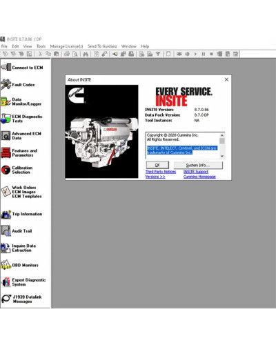 Truck Engine Diagnostic Software Insite 8.7 with 41GB INCAL File + Cal