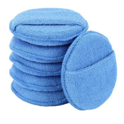 Car Wax Applicator with Finger Pocket, Buffing & Detail Polishing Foam Pads for Car Cleaning and Fine Polishing 5 inch,5 Pack