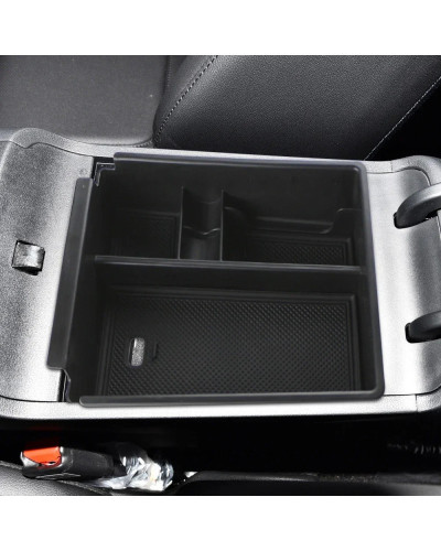 Caja de almacenamiento para Reposabrazos de coche, soporte para bandej