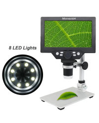 Microscopio Digital portátil con pantalla LCD de 7 pulgadas, dispositivo electrónico de 12MP para soldar, inspección PCB, Zoom c