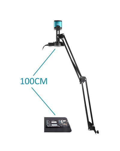 Cámara microscópica de vídeo 1080P 48MP 4K 2K HDMI USB Zoom 150X c-mount Lens, gran visión para reparación de teléfonos, adquisi