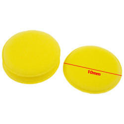 Foam Sponges Yellow Pads Car Polishing Wax Applicator Cleaning 100*6mm Fine pore polyester 12pcs Auto New 2018