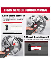 Launch X431 TSGUN TPMS 315/433 MHZ, herramienta de diagnóstico de inspección de presión de neumáticos de coche, 2 en 1, Sensor R