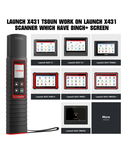 Launch X431 TSGUN TPMS 315/433 MHZ, herramienta de diagnóstico de inspección de presión de neumáticos de coche, 2 en 1, Sensor R