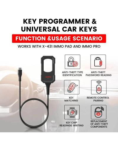 LAUNCH-programador de llaves X431, fabricante Remoto Sin Super Chip, herramientas de programación IMMO, funciona con X431 IMMO E