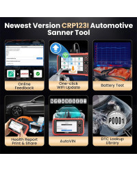 LAUNCH-herramienta de diagnóstico automotriz CRP123I V2.0, autoescáner OBD2, 4 sistemas, revisión de aceite, acelerador, ABS, SA