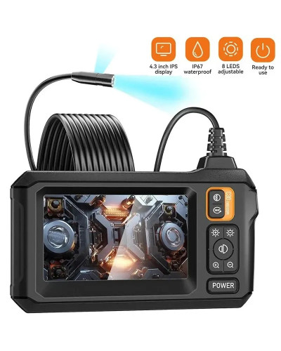 Industrial Endoscope Camera 8mm HD1080P 4.3inch IPS Screen 1080P Pipe 