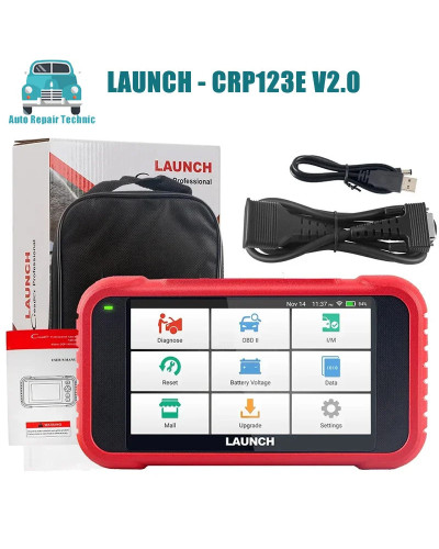 Launch-escáner X431 CRP123E V2.0 OBD2, herramientas de escaneo de diagnóstico de transmisión, 4 sistemas de motor, ABS, SRS, 7 r