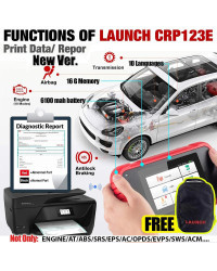 LAUNCH-herramienta de diagnóstico automotriz X431 CRP123E, autoescáner OBD2, revisión de motor, ABS, Airbag, SRS, transmisión, P