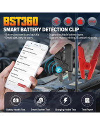 LAUNCH-Analizador de Clip de prueba de batería de coche X431 BST360, BST-360, 6V/12V, 2000CCA, probador de voltaje Multiling par