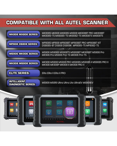 Autel-Cámara de inspección automotriz MaxiVideo MV108S, cabezal de imagen de 8,5mm, compatible con MK906BT, MK908P, MS906BT Elit