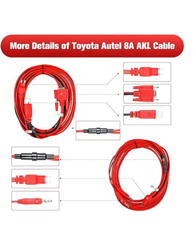 Autel-Cable AKL para Toyota 8A, llave no inteligente, adaptador para todas las llaves perdidas, funciona con APB112 y G-Box2, Ca