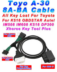 Cable de A-30 8A-BA para Toyota 4A, Cable de llave inteligente OBDSTAR Autel IM508 IM608 K518, herramienta de llave Xhorse Plus 