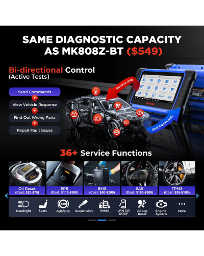 Autel-escáner automotriz MaxiIM IM508S XP400 PRO OBD2, programación de llaves IMMO, herramientas de diagnóstico para todos los c