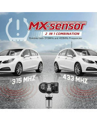 Autel-Sensor MX 433 315MHZ TPMS, herramientas de reparación de neumáticos, escáner MaxiTPMS Pad, probador de Monitor de presión 