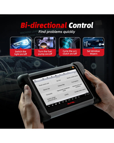 Autel MK808S-herramientas de diagnóstico de coche, escáner automotriz de Control bidireccional, codificación de llave IMMO, PK M