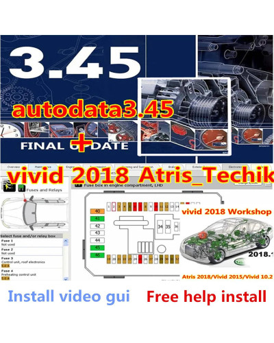 Auto repair software Vivid 2018+ autodata 3.45 Workshop DATA 2018 Atri