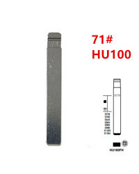 Hoja de llave remota HU100FH de Metal sin cortar para Opel Chevrolet,Buick, Keydiy, KD, Xhorse, VVDI, JMD, 10 piezas, 71 , HU10