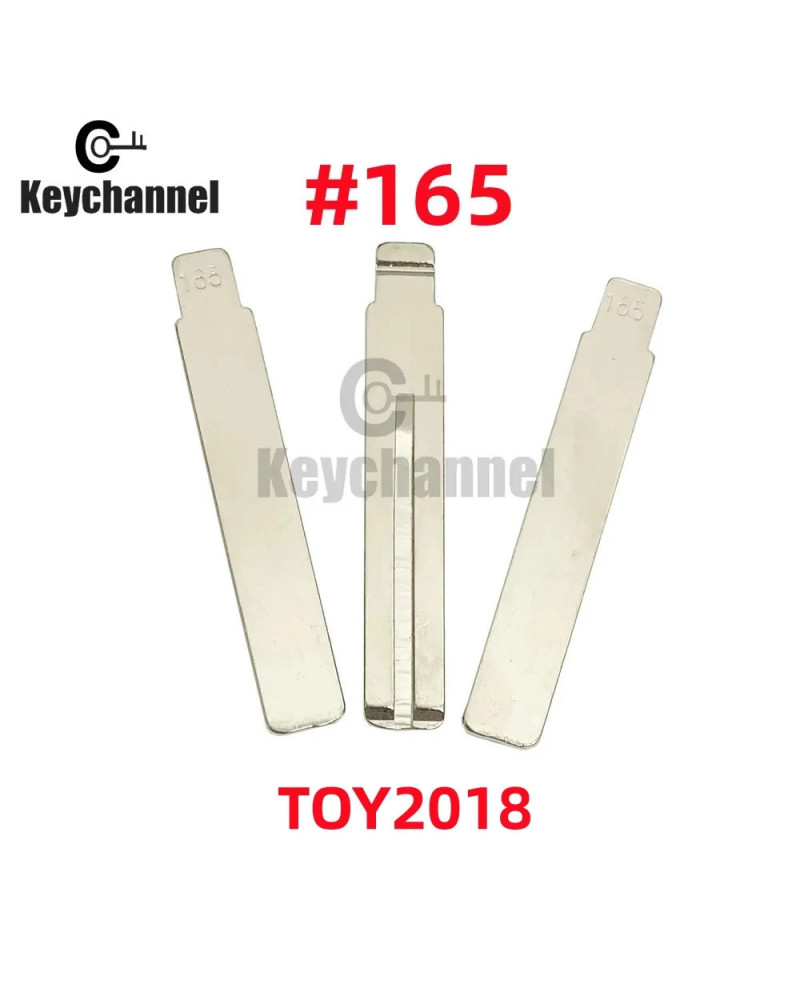 Keychannel-llave sin llave para coche, 10 piezas, 165 KD, hoja remota de emergencia para KD KEYDIY VVDI XHORSE, control remoto