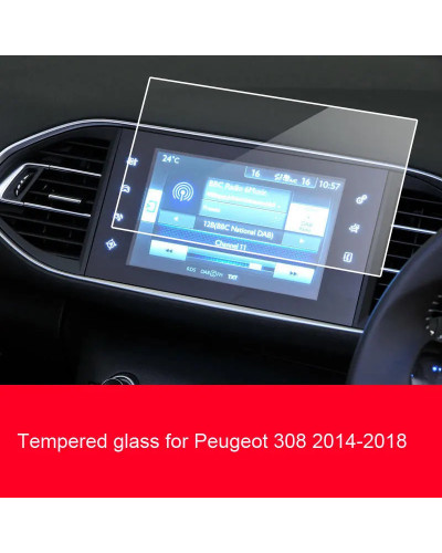 Película de navegación GPS para coche Peugeot 308 2014-2018, pantalla 