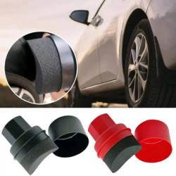 1Pc Universal Car Tire Waxing Sponge Car Wax Applicator Pad with Lid Curved Shaped Easy Waxing Tire Cleaning Tools Accessories