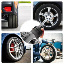 1Pc Universal Car Tire Waxing Sponge Car Wax Applicator Pad with Lid Curved Shaped Easy Waxing Tire Cleaning Tools Accessories