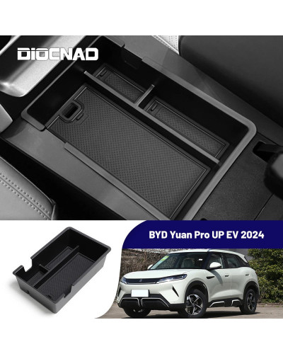 Para BYD Yuan Pro Yuan UP EV 2024, caja de almacenamiento con reposabr