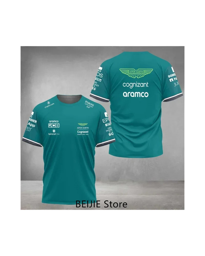 Camisetas del equipo Aston Martin de F1 para niños, camisetas de piloto de carreras español, ropa 3D para niños, gran oferta, ju