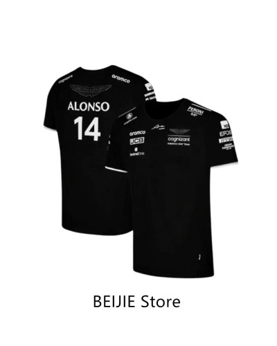 Camisetas del equipo Aston Martin de F1 para niños, camisetas de piloto de carreras español, ropa 3D para niños, gran oferta, ju