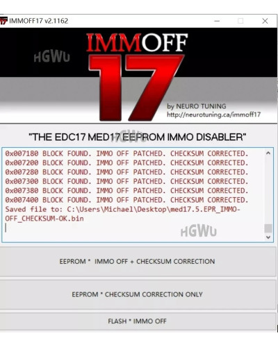 Lastest Immo Off IMMOFF17 Software EDC17 Immo Off Ecu Program Immoff 1