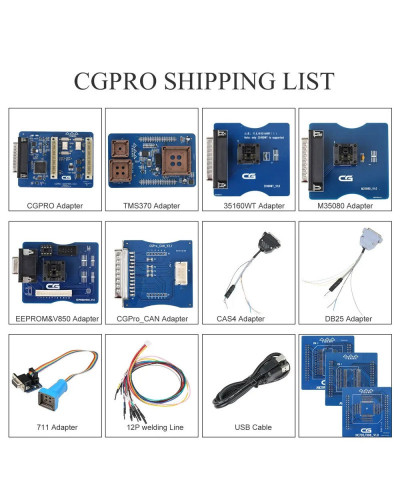 CGDI CG Pro 9S12 versión completa, programador OBD2 para BMW, con todos los adaptadores, incluido el nuevo adaptador CAS4 DB25 y