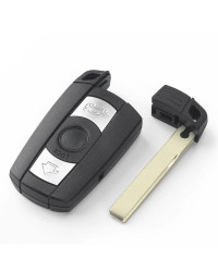 KEYYOU-carcasa de llave de coche remota, funda de 3 botones, cubierta de estilo Fob para BMW 1, 3, 5, 6 Series, E90, E91, E92, E