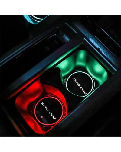 Portavasos de agua luminoso para coche, luz Led de ambiente para Mitsu