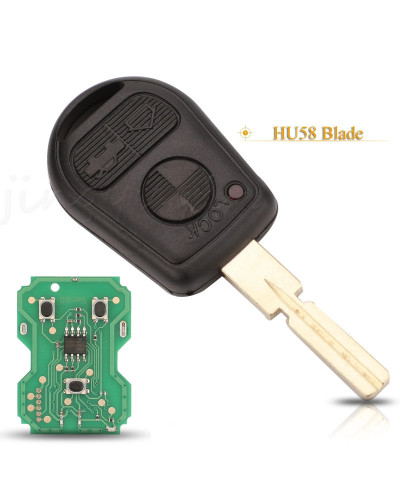 Jingyuqin-mando a distancia para coche, llave con 3 botones, Chip ID44 PCF7935, 315/433Mhz, para BMW Z3, E31, E32, E34, E36, E38