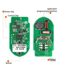 AUTEL-llave inteligente remota Universal para programador MaxiIM KM100 IM508, IKEYBW003/4AL HD004/05BL NS004/05AL HY003/04AL AT0