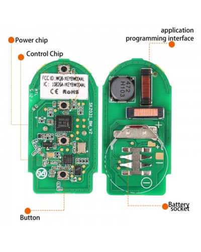 AUTEL-mando a distancia inteligente para coche, llaves universales de varios modelos, MaxiIM KM100, serie IKEY, para BMW/HONDA/N