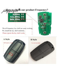 Mando a distancia jingyuqin 5 unids/lote para BMW CAS3 System 315MHz / 868Mhz FSK para X5 X6 Z4 1/3/5/7 Control de llave intelig