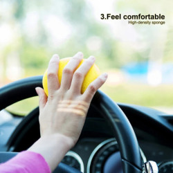 SEAMETAL 12pcs Car Round Waxing Polish Sponges High Density Foam Applicator Pads Polishing Sponges for Car Detailing Tools