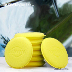 SEAMETAL 12pcs Car Round Waxing Polish Sponges High Density Foam Applicator Pads Polishing Sponges for Car Detailing Tools