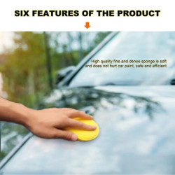 SEAMETAL 12pcs Car Foam Sponge Wax Applicator Cleaning Pads High Density Car Waxing Polishing Sponge Pad Car Detailing Care Tool