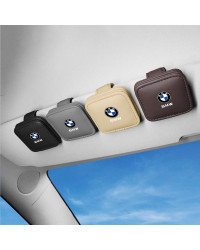 Clip de cuero para gafas de sol, visera de coche, soporte fijo para Bmw 3, 2, 5, Series E90, F10, E60, X3, F25, E46, X2, F30, X5