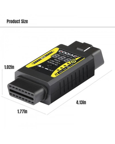 GODIAG Adaptador de camión resistente GT106, 24V a 12V, para X431 easydiag/ Golo/IDIAG/ ThinkCar/ ICarScan/ Diagun/ GOLO/ DBScar