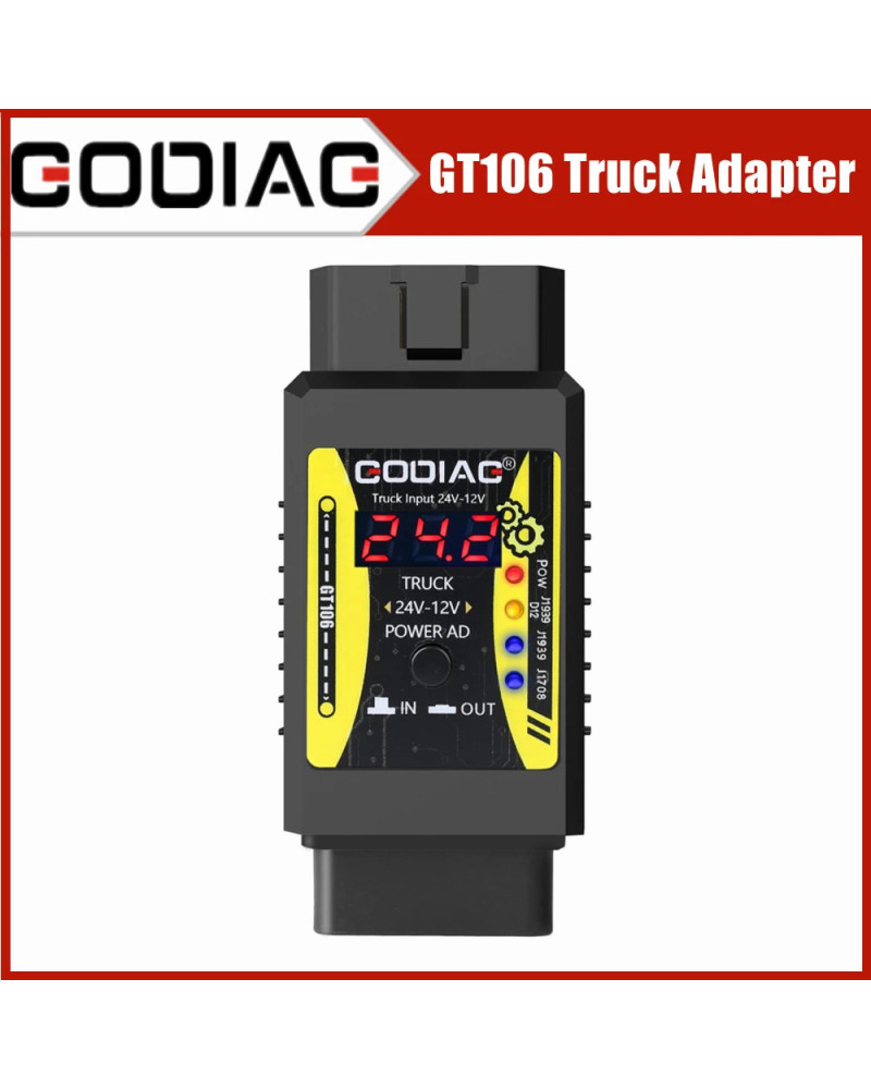 GODIAG-Adaptador de camión de alta resistencia GT106, 24V a 12V, para X431 easydiag/ Golo/ M-DIAG/ IDIAG/ ThinkCar/ ICarScan/ Di