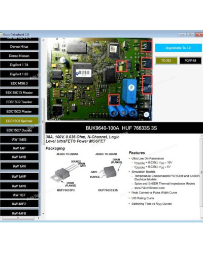 Ecus Datasheet 2.0 ECU Repair Software PCB Schematics with Electronic 